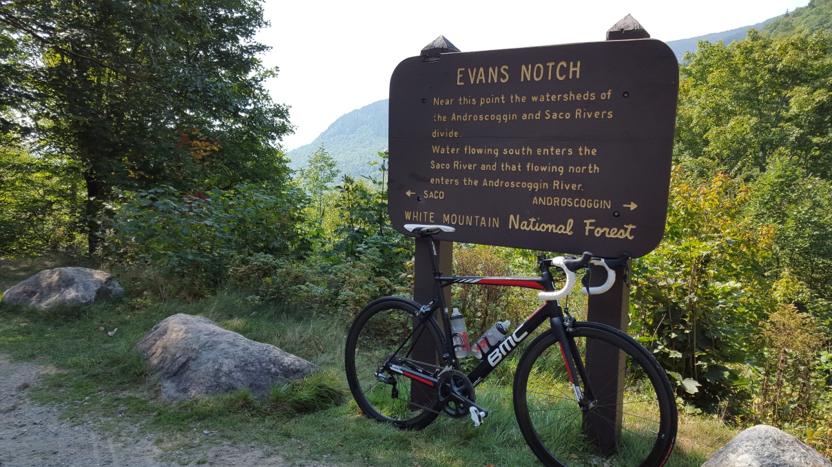Reached Evans Notch on my new bike.
